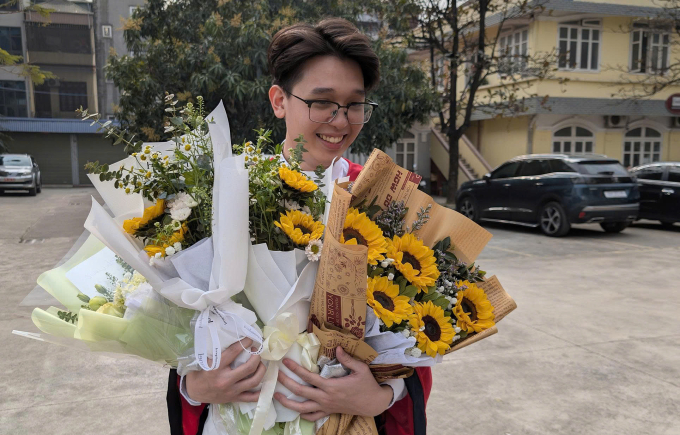 Hậu trong ngày tốt nghiệp, tháng 1/2026. Ảnh: Nhân vật cung cấp