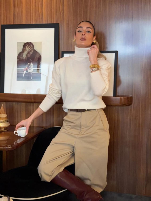 Trắng và be, cách phối màu giúp làm sáng bừng mọi trang phục- Ảnh 2.