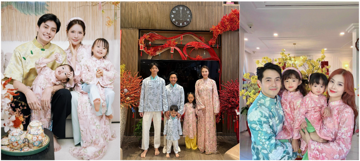 Áo dài kim sa, áo bà ba thắng thế trong tủ đồ mỹ nhân Việt dịp Tết Bính Ngọ 5 Xu hướng áo dài kim sa lan rộng đến các bộ ảnh Tết của các gia đình V-Biz. Vợ chồng Đông Nhi - Ông Cao Thắng, gia đình Đàm Thu Trang - Cường Đô La hay TikToker Lucie Nguyễn - Tuấn Dương đều lựa chọn thiết kế hot trend này đi du Xuân.