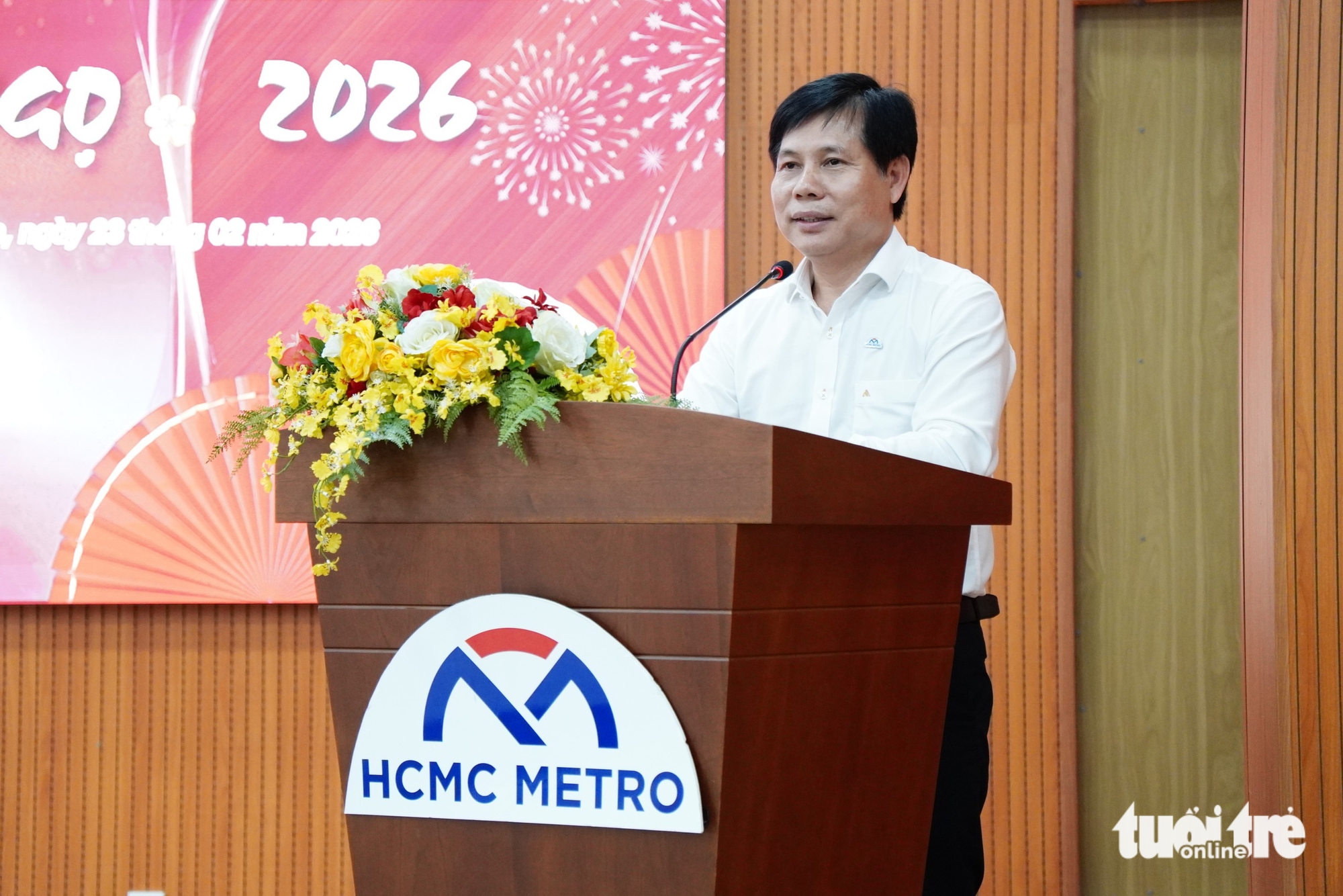 Phó bí thư Thành ủy Nguyễn Phước Lộc thăm, chúc Tết tại Ban Quản lý đường sắt đô thị TP.HCM - Ảnh 2.