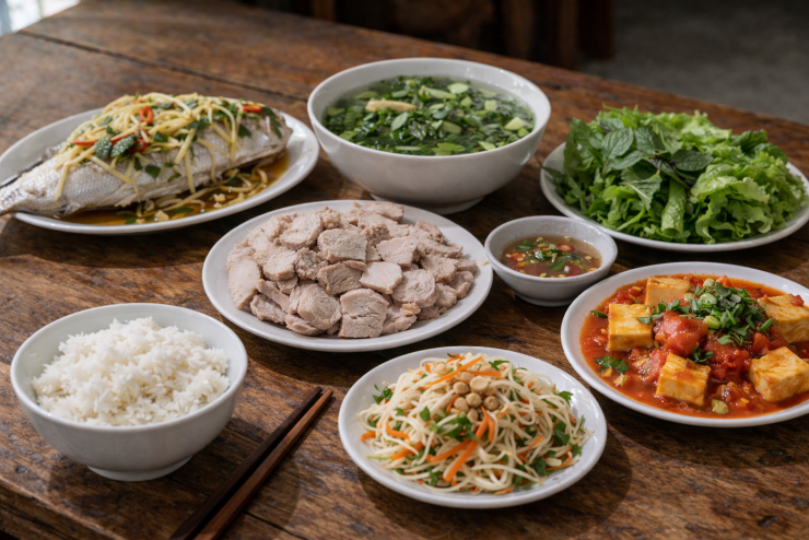 Hình ảnh bữa cơm Việt thân thuộc – tổng hợp món ngon mỗi ngày