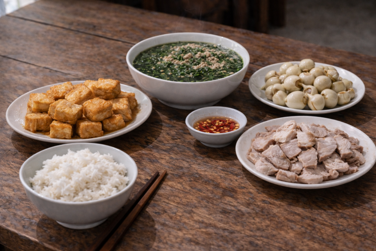 Mâm cơm 3 món 1 canh truyền thống – thực đơn món ngon mỗi ngày