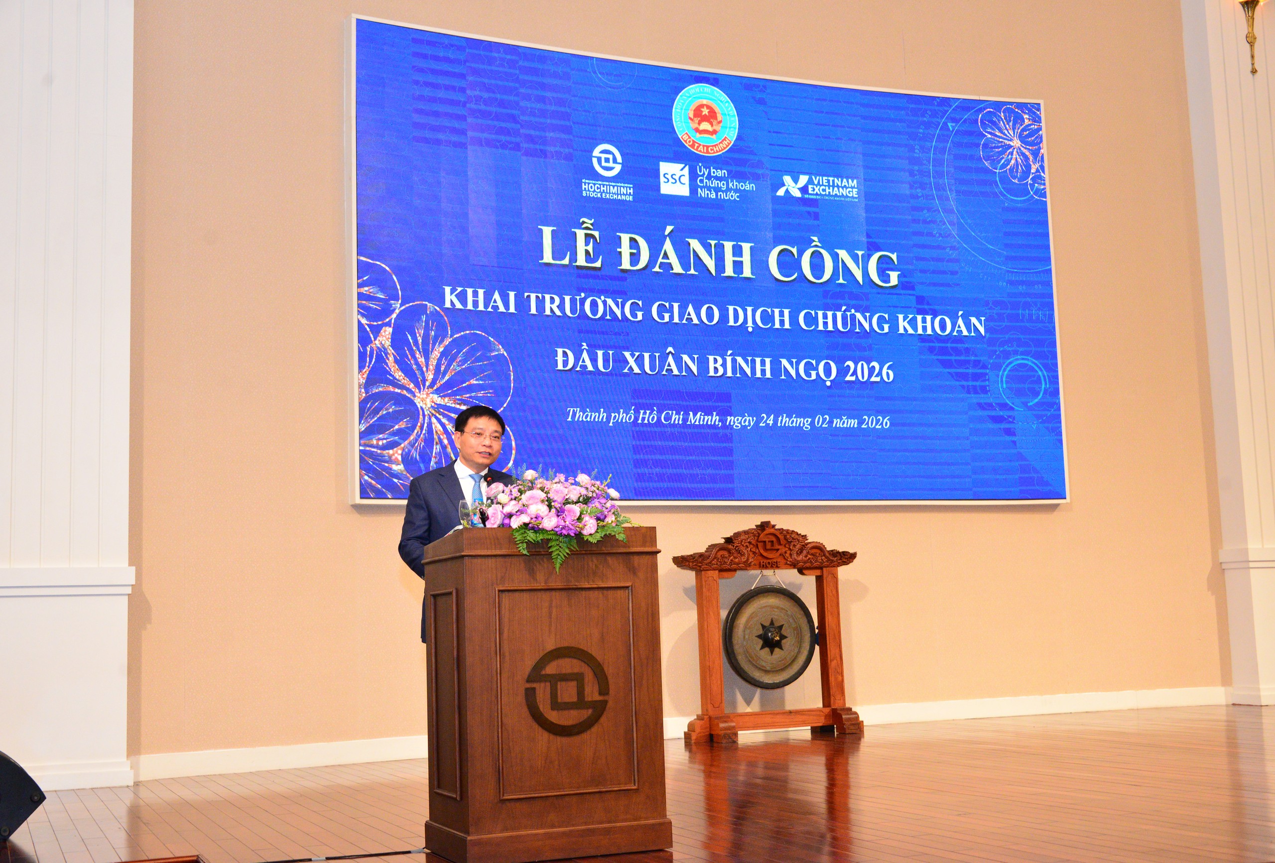 Bộ trưởng Bộ Tài chính giao nhiệm vụ cho ngành chứng khoán năm 2026 1 Bộ trưởng Bộ Tài chính: Quyết liệt nâng hạng chứng khoán theo tiêu chuẩn bậc cao - Ảnh 1.