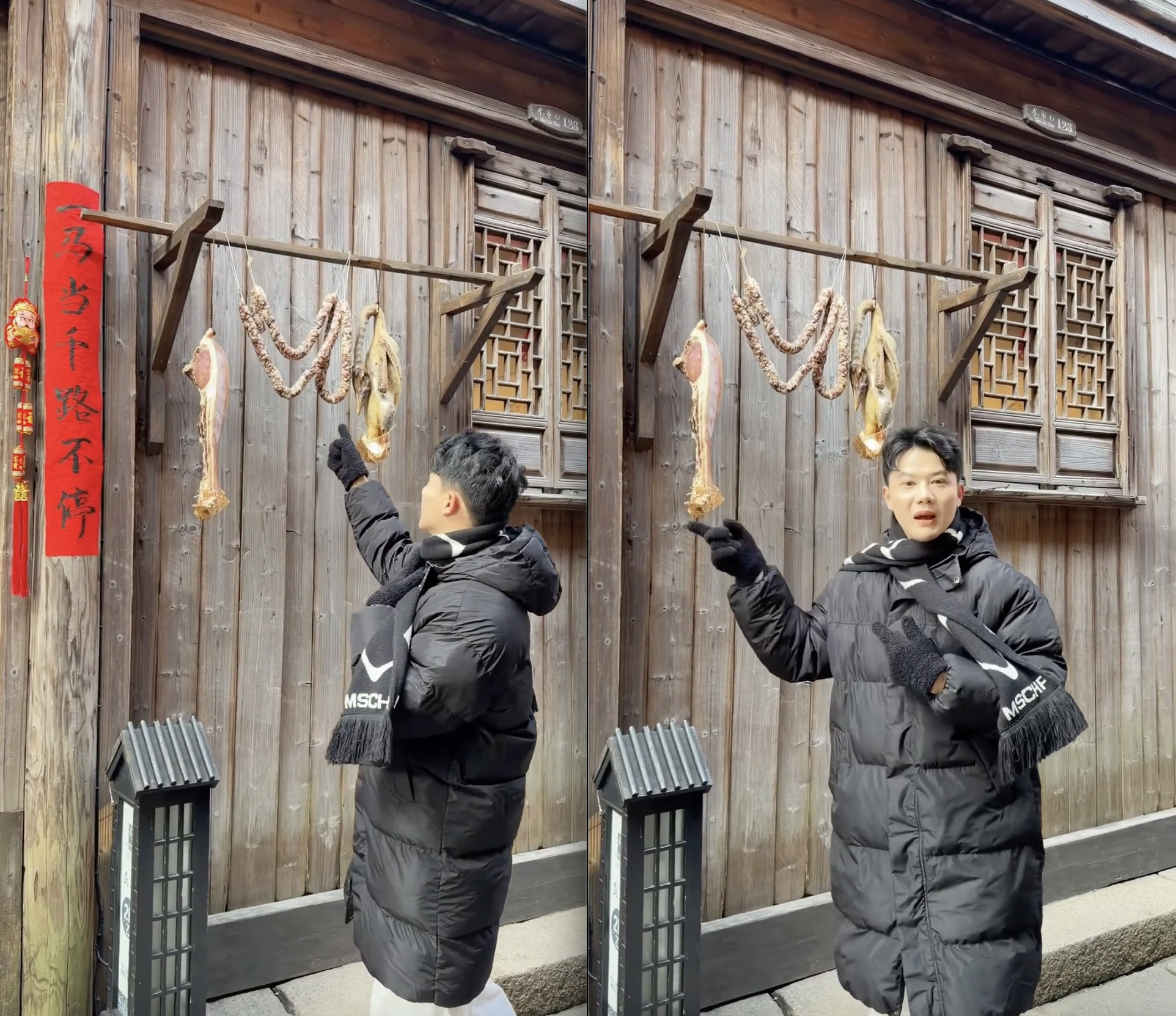 Khách Việt há hốc khi thấy quán ăn ở Trung Quốc treo hết thịt ra đường, không ngờ là cách làm cực thông minh- Ảnh 2.