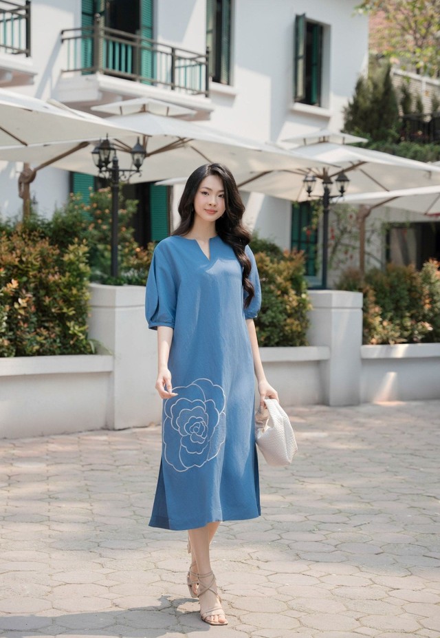 Trang phục vải đũi thoải mái trong phong cách thường ngày- Ảnh 2.