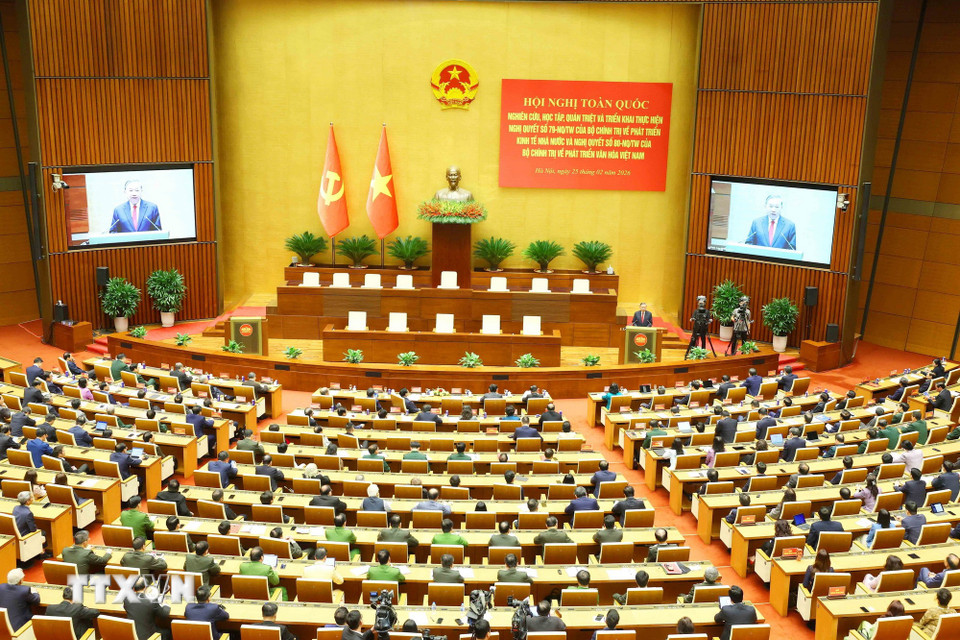 Phát biểu của Tổng Bí thư Tô Lâm tại Hội nghị toàn quốc quán triệt Nghị quyết 79, Nghị quyết 80 3 Phát biểu của Tổng Bí thư Tô Lâm tại Hội nghị toàn quốc quán triệt Nghị quyết 79, Nghị quyết 80 - Ảnh 3.