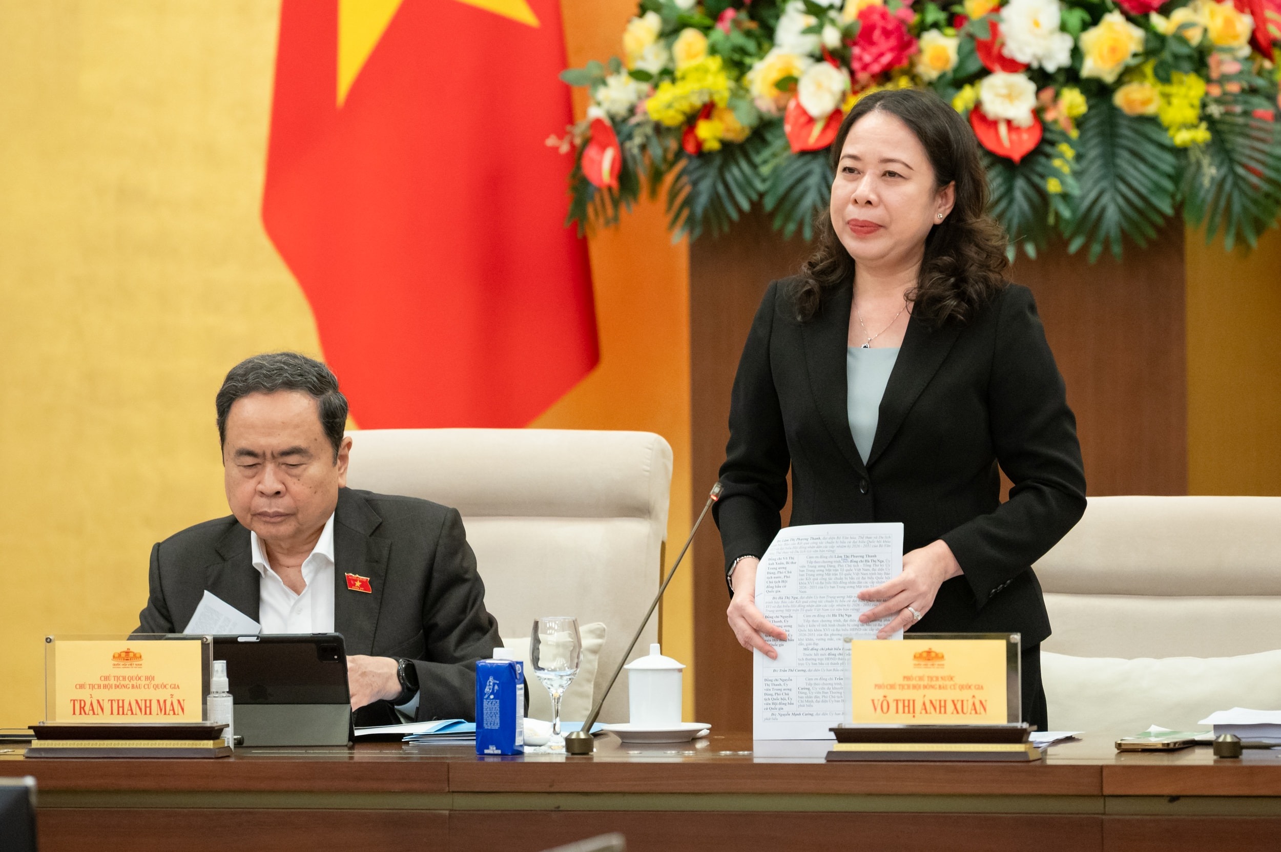 Chủ tịch Quốc hội Trần Thanh Mẫn chủ trì Hội nghị bầu cử Quốc hội 2026 - Ảnh 3.