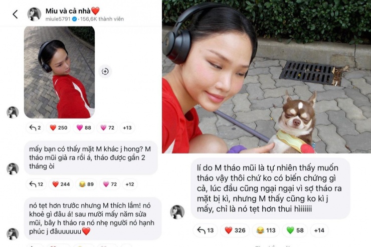 Miu Lê khoe diện mạo mới sau khi tháo sụn mũi, nhan sắc tự nhiên gây chú ý 3 Miu Lê dí dỏm chia sẻ về diện mạo mới.