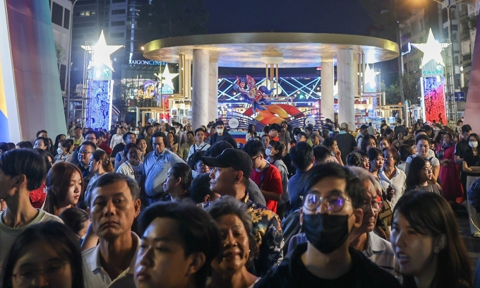 Tuyến đường Lê Lợi bị chặn, cấm xe để tổ chức lễ hội trong năm 2025. Ảnh: Quỳnh Trần