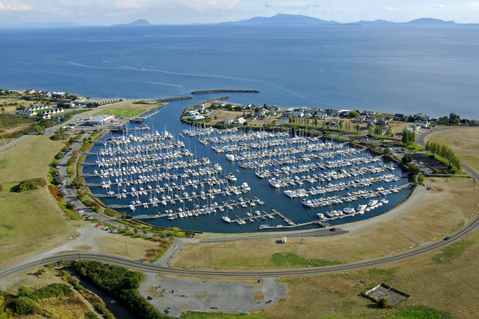 Bến du thuyền ở Point Roberts, bang Washington, Mỹ. Ảnh: Point Roberts Marinas