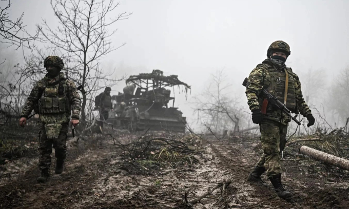 Đơn vị pháo tự hành Giatsint-S Nga tại tỉnh Donetsk tháng 11/2025. Ảnh: RIA Novosti