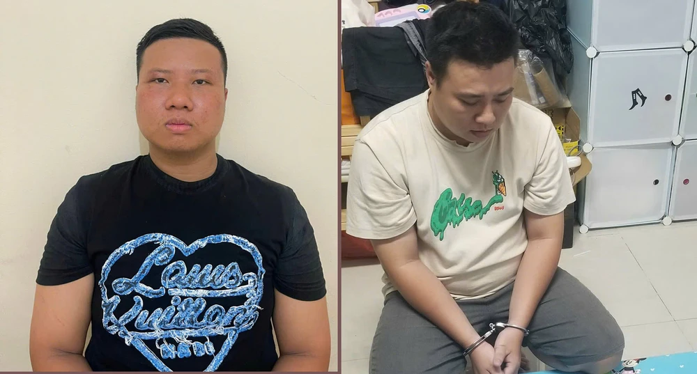 Hai anh em ruột gồm Trung (bên trái) và Hiếu tại cơ quan điều tra. Ảnh: CA ong-trum-23-tuoi-dieu-hanh-duong-day-ma-tuy-xuyen-quoc-gia-nhu-the-nao.jpg