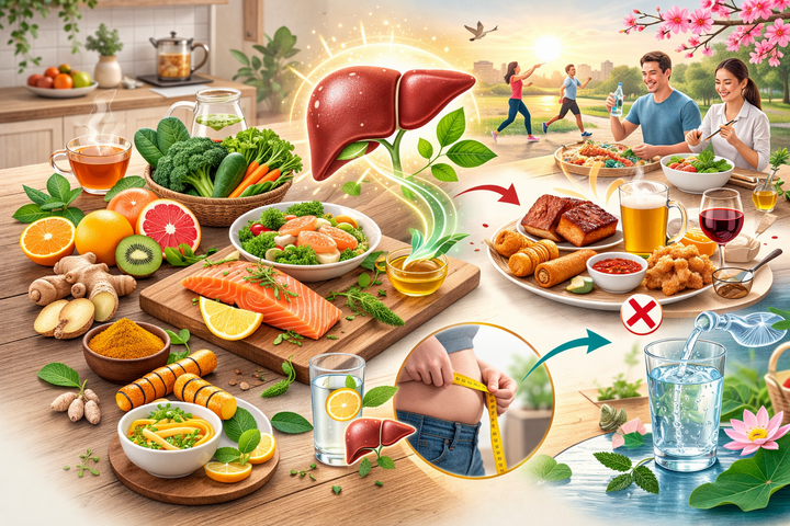 5 thực phẩm nên ăn để phục hồi gan sau chuỗi ngày quá tải vì rượu bia 1 5 thực phẩm cần dùng ngay để phục hồi gan sau Tết.