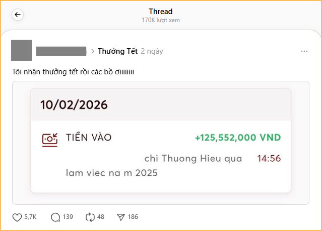 Có “tí thưởng Tết”, Threads rộn ràng hẳn lên: 6 tháng lương, tiền trăm triệu, quá đã!- Ảnh 1. Có “tí thưởng Tết”, Threads rộn ràng hẳn lên: 6 tháng lương, tiền trăm triệu, quá đã!- Ảnh 1.