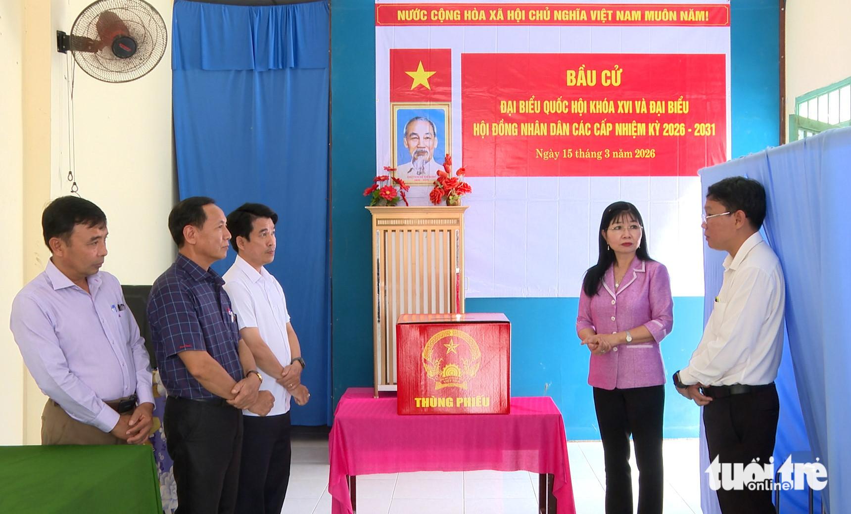 An Giang: Kiểm tra công tác chuẩn bị bầu cử - ngày hội non sông 1 An Giang: Kiểm tra công tác chuẩn bị bầu cử - ngày hội non sông - Ảnh 1.