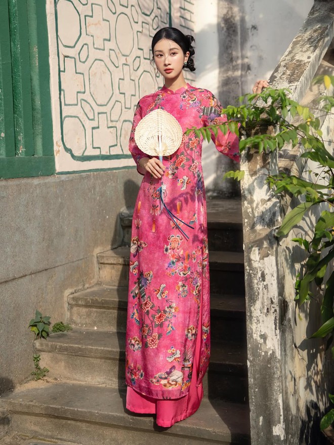 Áo dài hồng, sắc xuân ngọt ngào trong thời trang ngày tết- Ảnh 6.
