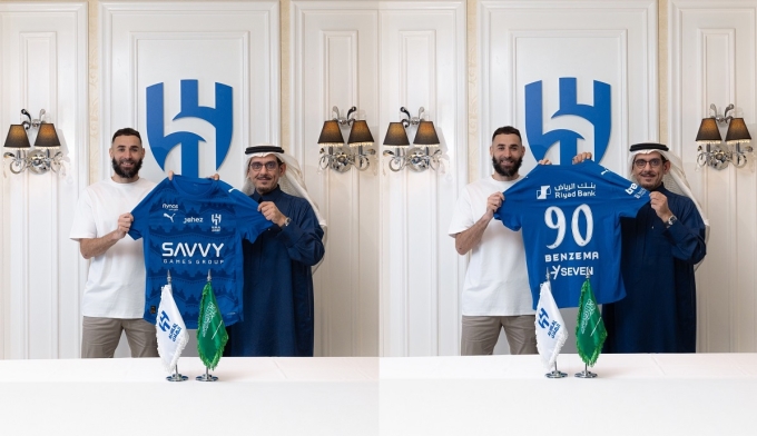 Karim Benzema ra mắt Al Hilal ngày 3/2. Ảnh: Al Hilal