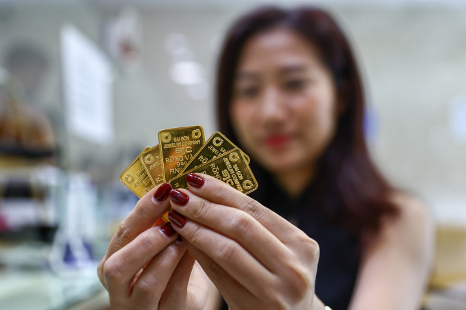 Vàng miếng tại trụ sở SJC ở quận 3, tháng 3/2025. Ảnh: Quỳnh Trần