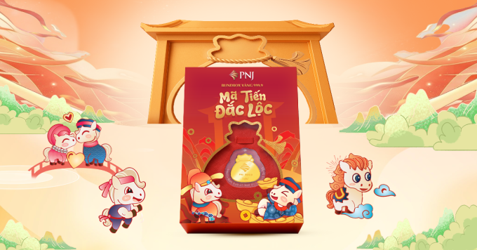 Blindbox vàng 99,99% Mã Tiến Đắc Lộc với hình thức xé túi mù. Ảnh: PNJ