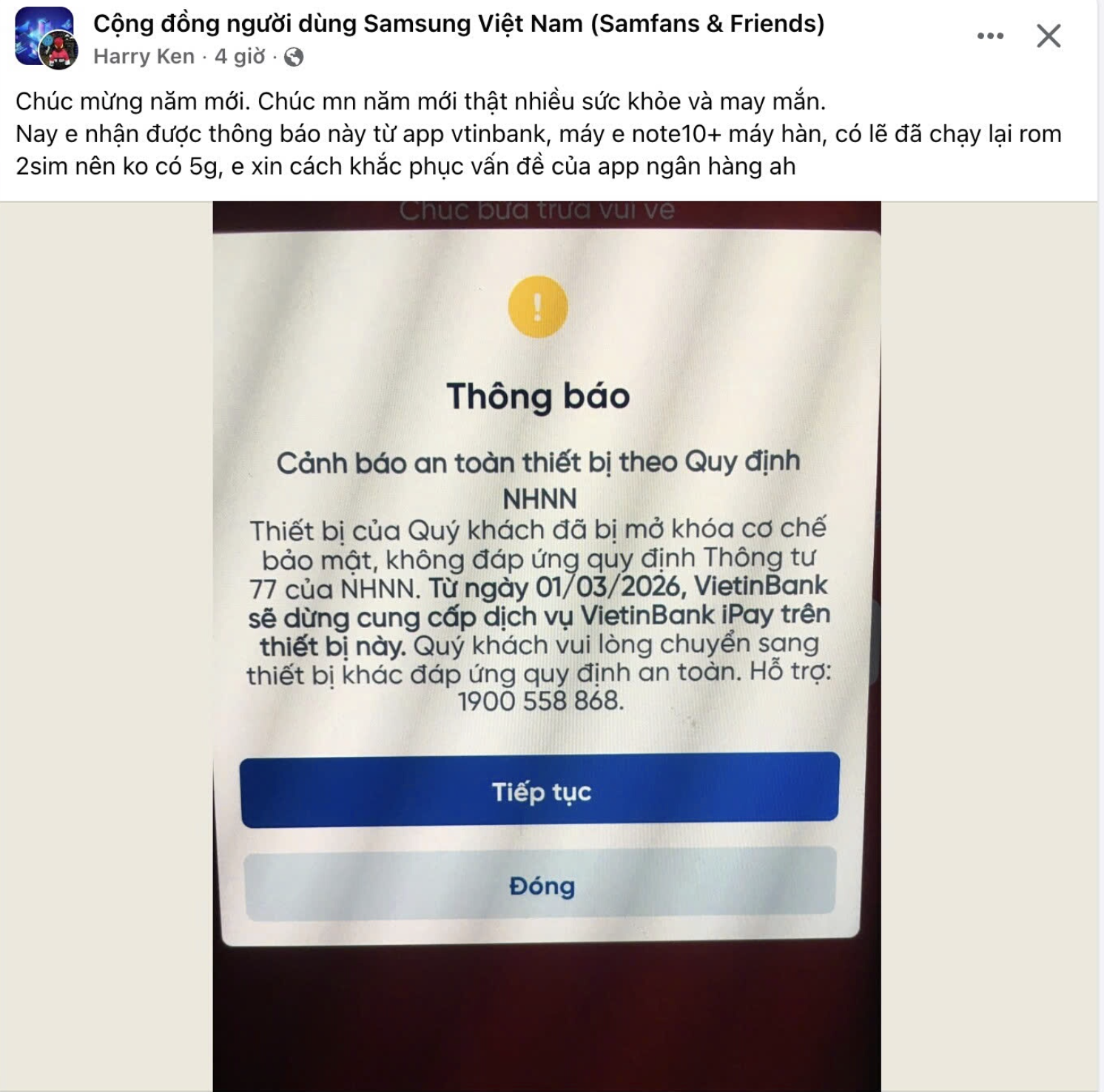 Cách đơn giản để biết điện thoại “bẻ khoá” có nguy cơ bị chặn ứng dụng ngân hàng 1 Cách đơn giản để biết điện thoại có nguy cơ bị chặn ứng dụng ngân hàng - Ảnh 1.