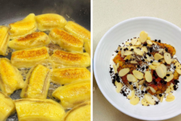 Món chuối chiên 'mix' cốt dừa và hạt khô giải cứu chuối sau Tết