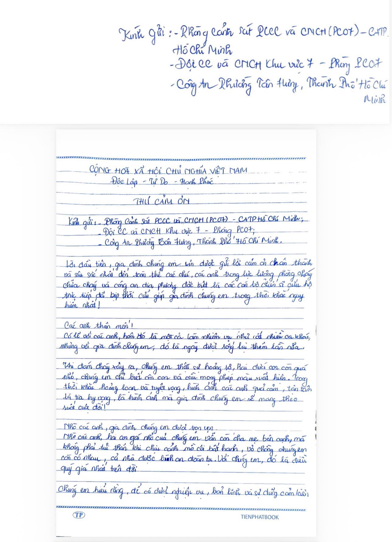 thư cảm ơn - Ảnh 2.