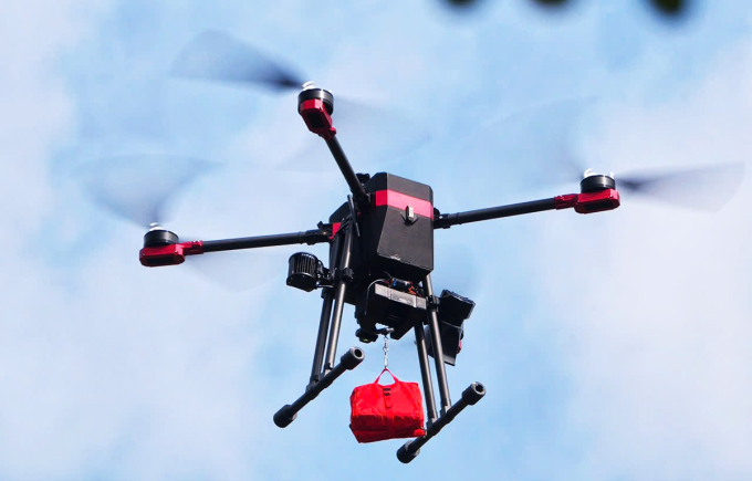 UAV - Kì vọng trở thành đôi mắt thông minh để giám sát, cứu hộ. Ảnh: Công an TP HCM