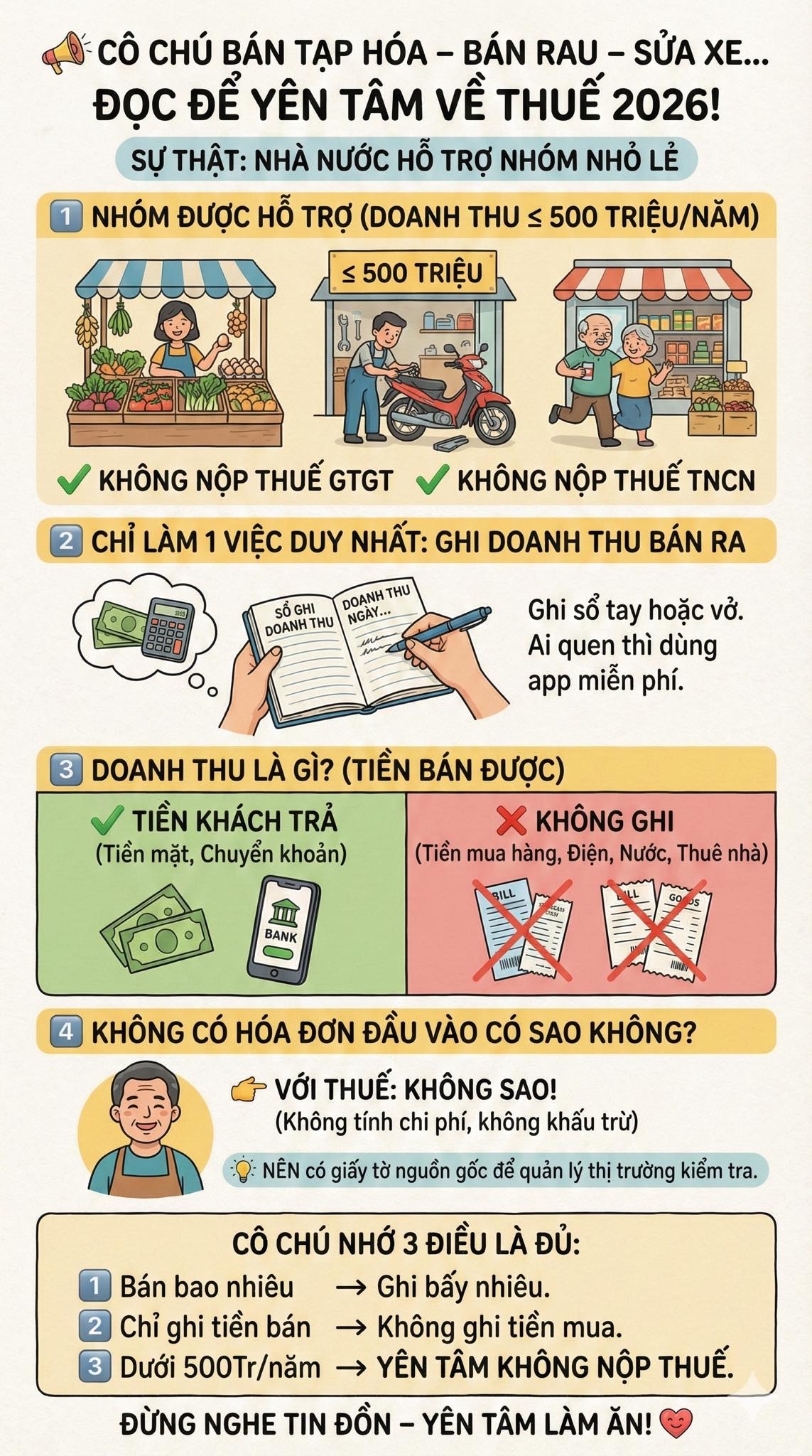 Công an hướng dẫn cô bán rau, chú sửa xe làm ngay một việc mỗi ngày để 