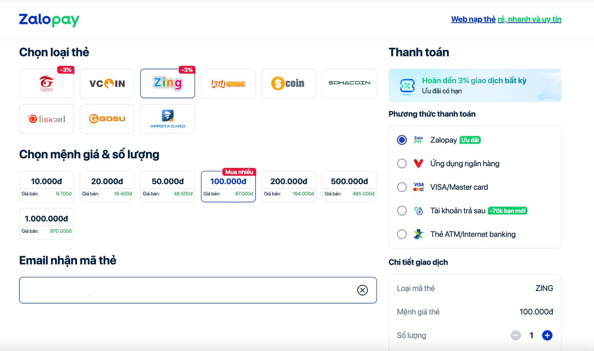 Giải pháp mua thẻ game online uy tín, tiện lợi cho game thủ hiện đại từ Zalopay- Ảnh 1.