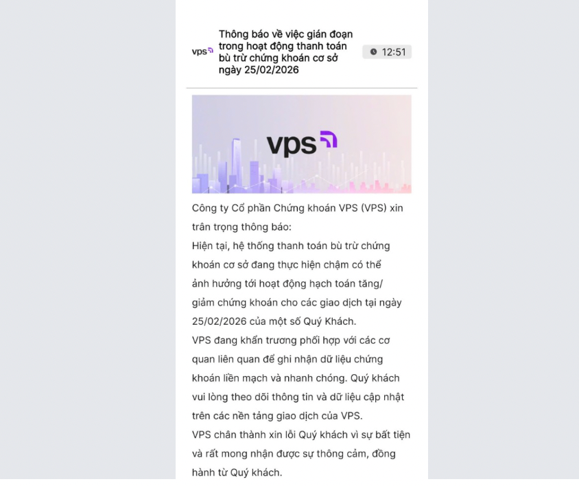 HOSE và Trung tâm lưu ký lên tiếng về sự cố hệ thống thanh toán bù trừ chiều 27-2- Ảnh 1.