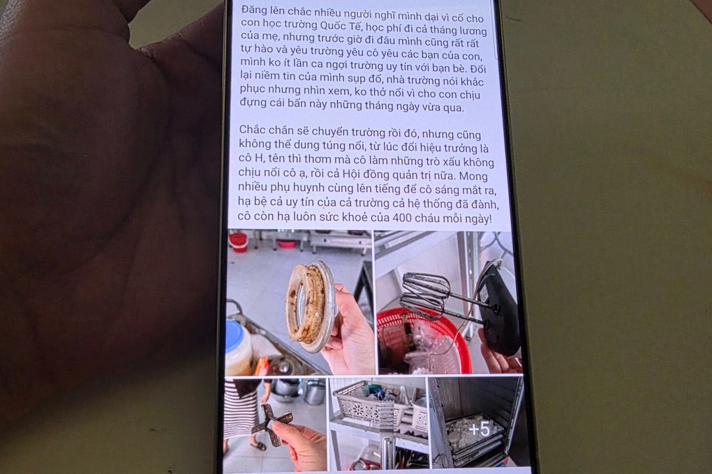Hình ảnh bếp ăn, nhà vệ sinh trường quốc tế khiến phụ huynh phẫn nộ - 1