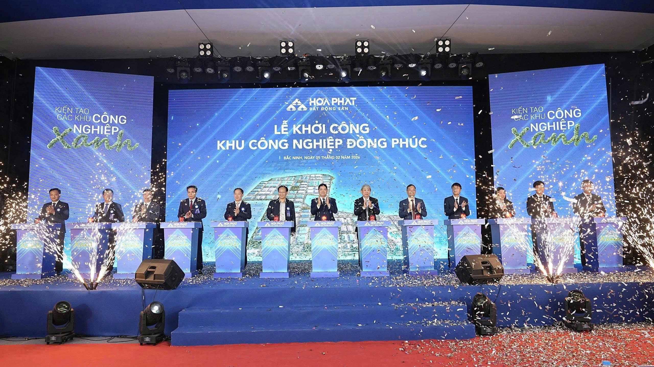 Hòa Phát khởi công khu công nghiệp hơn 3.700 tỉ đồng ngay gần sân bay Gia Bình - Ảnh 1.