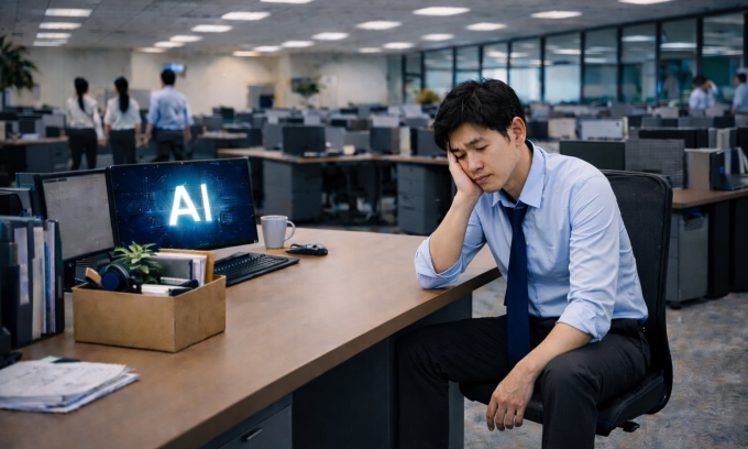 Minh họa AI tác động tới việc làm. Ảnh: ChatGPT