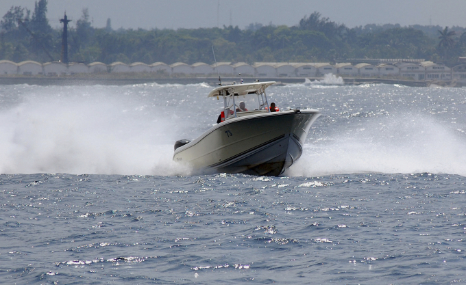 Một xuồng tuần tra của Cuba ở vùng biển phía bắc Havana hồi năm 2008. Ảnh: AFP