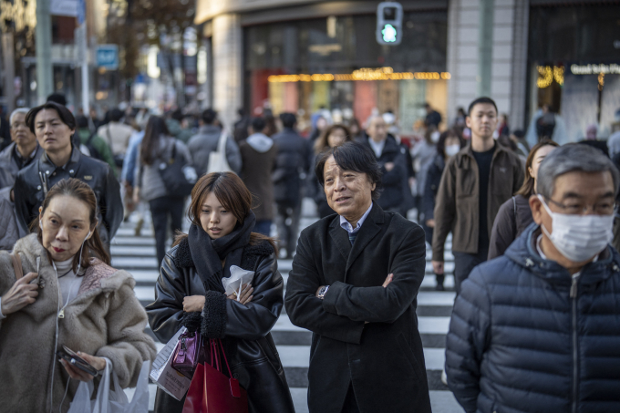 Khu phố Ginza tại Tokyo vào tháng 12/2025. Ảnh: AFP