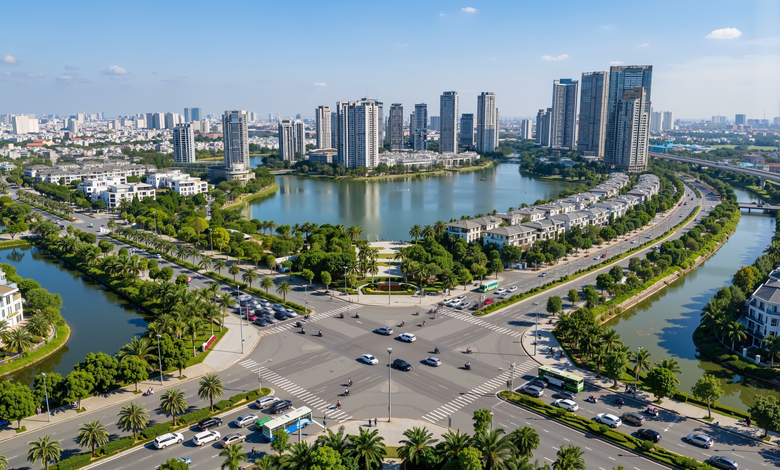 Khởi công dự án đô thị đa mục tiêu trong quy hoạch trục cảnh quan sông Hồng - Ảnh 2.