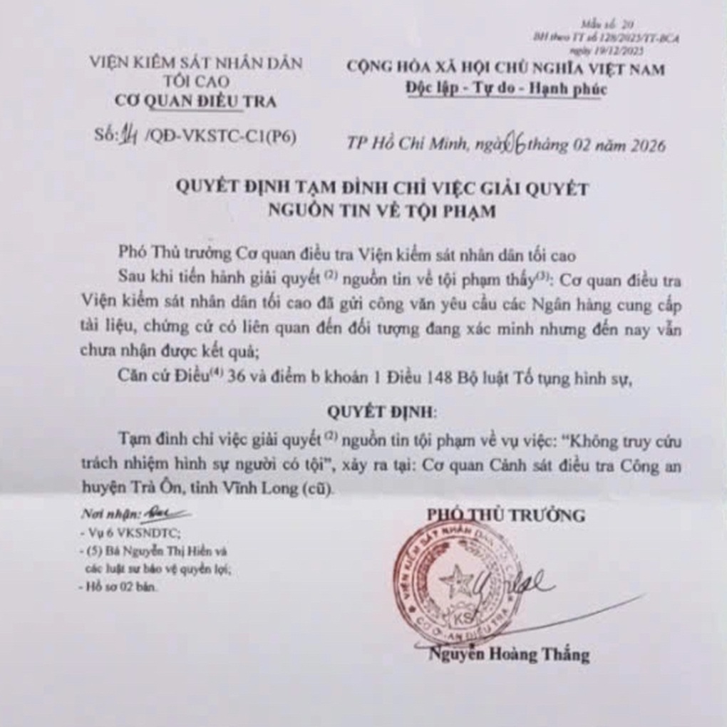 Lần thứ ba tạm đình chỉ giải quyết tin tố giác vụ nữ sinh Vĩnh Long tử vong - 1