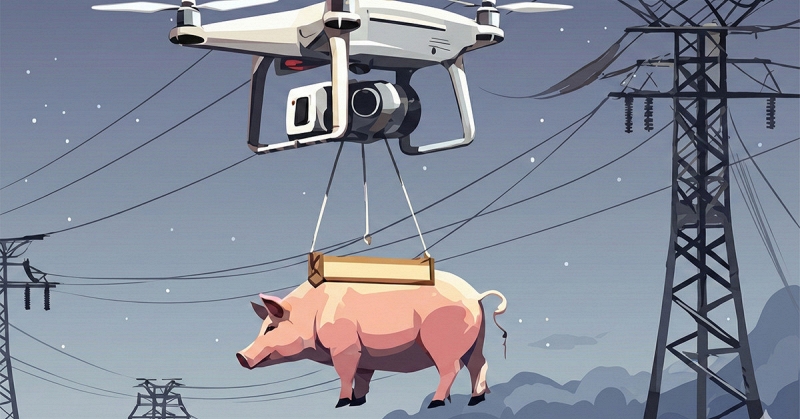 “Lợn bay” đâm vào đường điện cao thế, cả ngôi làng mất điện suốt 10 tiếng đồng hồ- Ảnh 1.