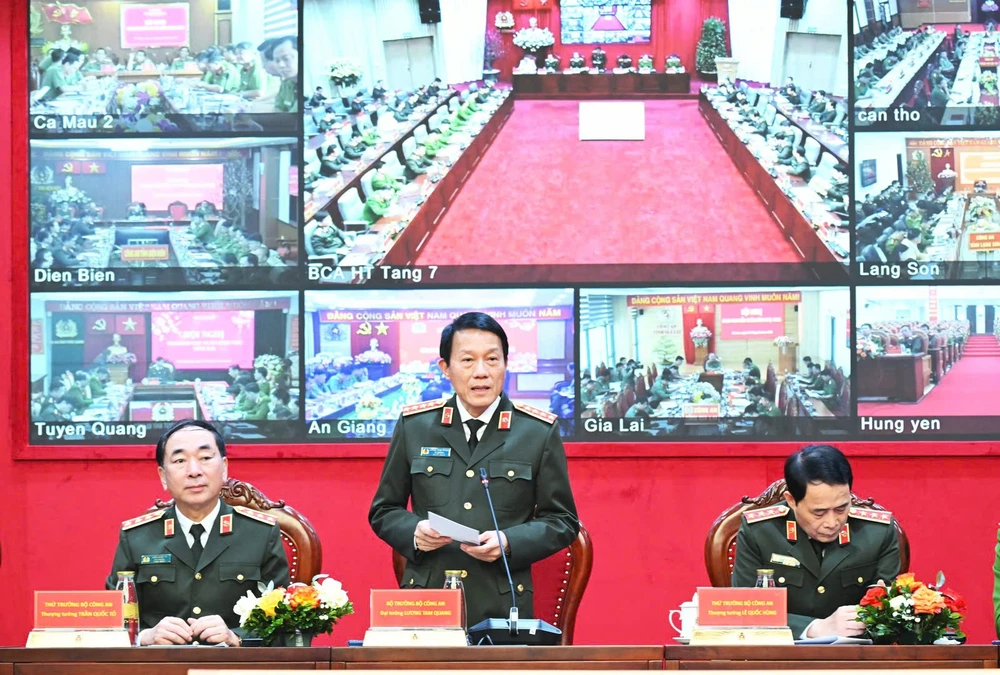 Đại tướng Lương Tam Quang, Ủy viên Bộ Chính trị, Bí thư Đảng uỷ Công an Trung ương, Bộ trưởng Bộ Công an chủ trì Hội nghị giao ban Bộ đầu Xuân Bính Ngọ 2026. Dai-tuong-Luong-Tam-Quang.jpg