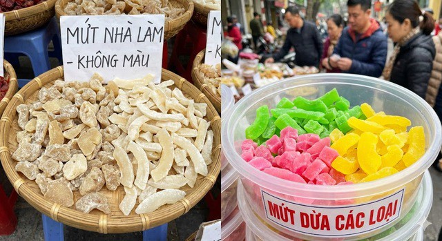 Mứt Tết 3 không tràn lan chợ mạng: Cách nhận biết mứt tẩm màu hóa học và mứt sạch 1 Mứt Tết không rõ nguồn gốc thường chứa phẩm màu và chất phụ gia gây hại cho sức khỏe. (Ảnh minh họa)