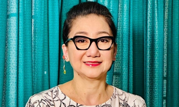 Nghệ sĩ Ưu tú Thanh Thanh Tâm trong lần về nước dự tọa đàm cải lương của Hội sân khấu TP HCM, năm 2023. Ảnh: Thanh Hiệp