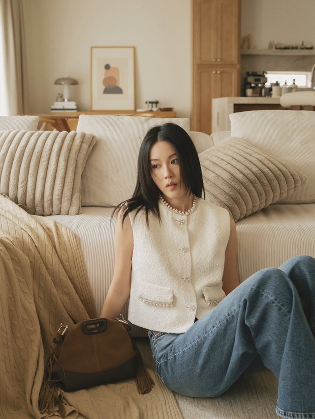 Những dáng quần jeans xanh đẹp và hữu dụng nàng không thể thiếu lúc giao mùa- Ảnh 1.