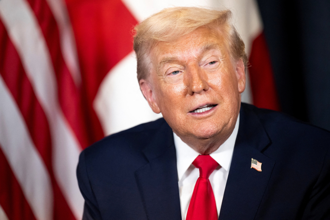 Tổng thống Mỹ Donald Trump phát biểu tại Davos, Thụy Sĩ hôm 21/1. Ảnh:  Reuters