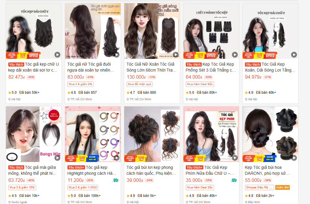 tóc giả - Ảnh 1.