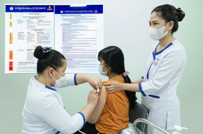 Điều dưỡng Duyên tiêm vaccine cúm phòng cho bản thân và tránh lây bệnh cho các con tại VNVC Tân Kiên vào tháng 11/2025. Ảnh: Diệu Thuần