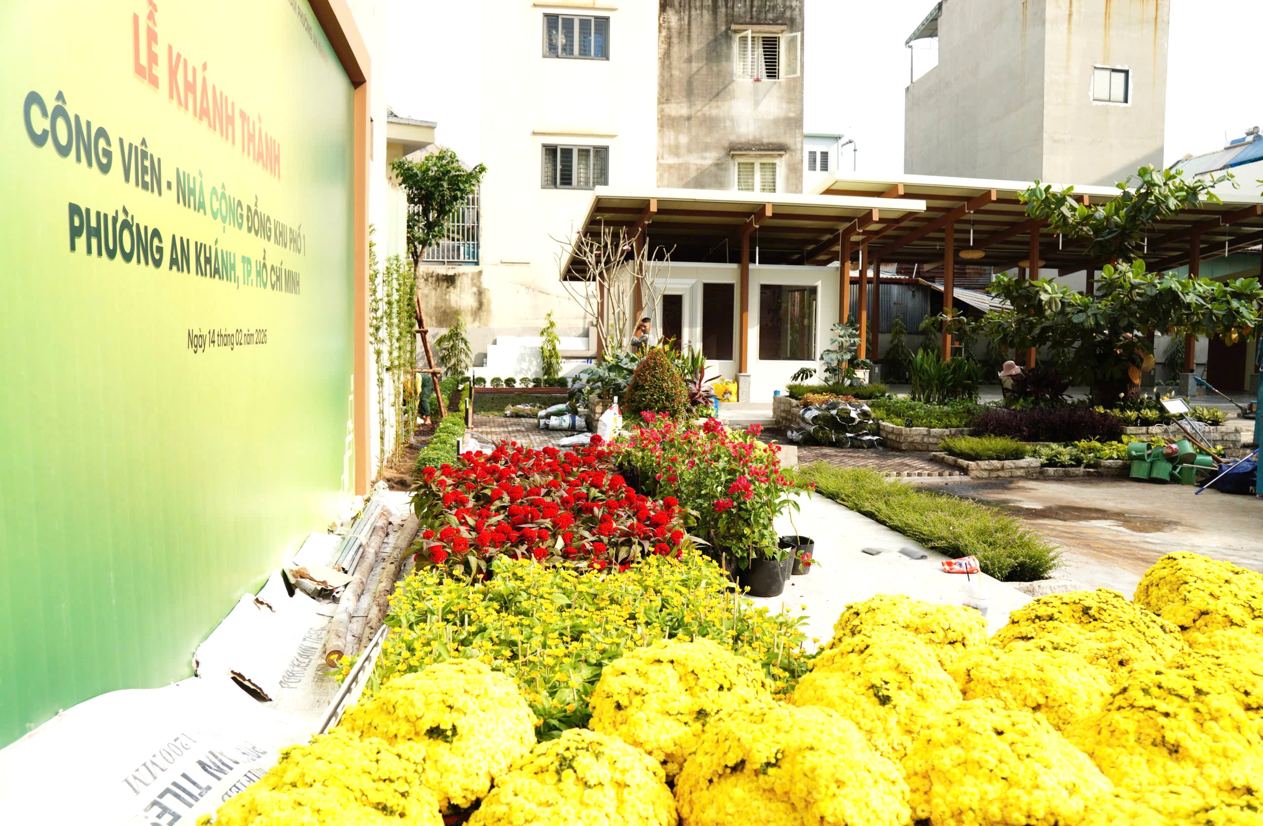 Phường An Khánh đưa vào sử dụng 12 công viên, nhà sinh hoạt cộng đồng dịp tết Bính Ngọ - Ảnh 1.