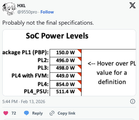 Rò rỉ thông số CPU Intel Nova Lake thế hệ mới 1 Rò rỉ thông số CPU Intel Nova Lake thế hệ mới có thể đạt công suất 800W - Ảnh 1.