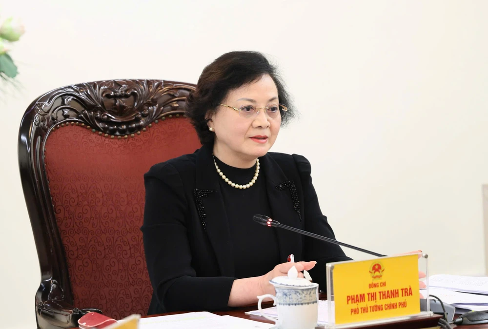 Phó Thủ tướng Phạm Thị Thanh Trà phát biểu tại buổi làm việc. Ảnh: VGP sap-co-co-che-mo-duong-cho-doanh-nghiep-nha-nuoc-thue-giam-doc-tong-giam-doc-1.jpg