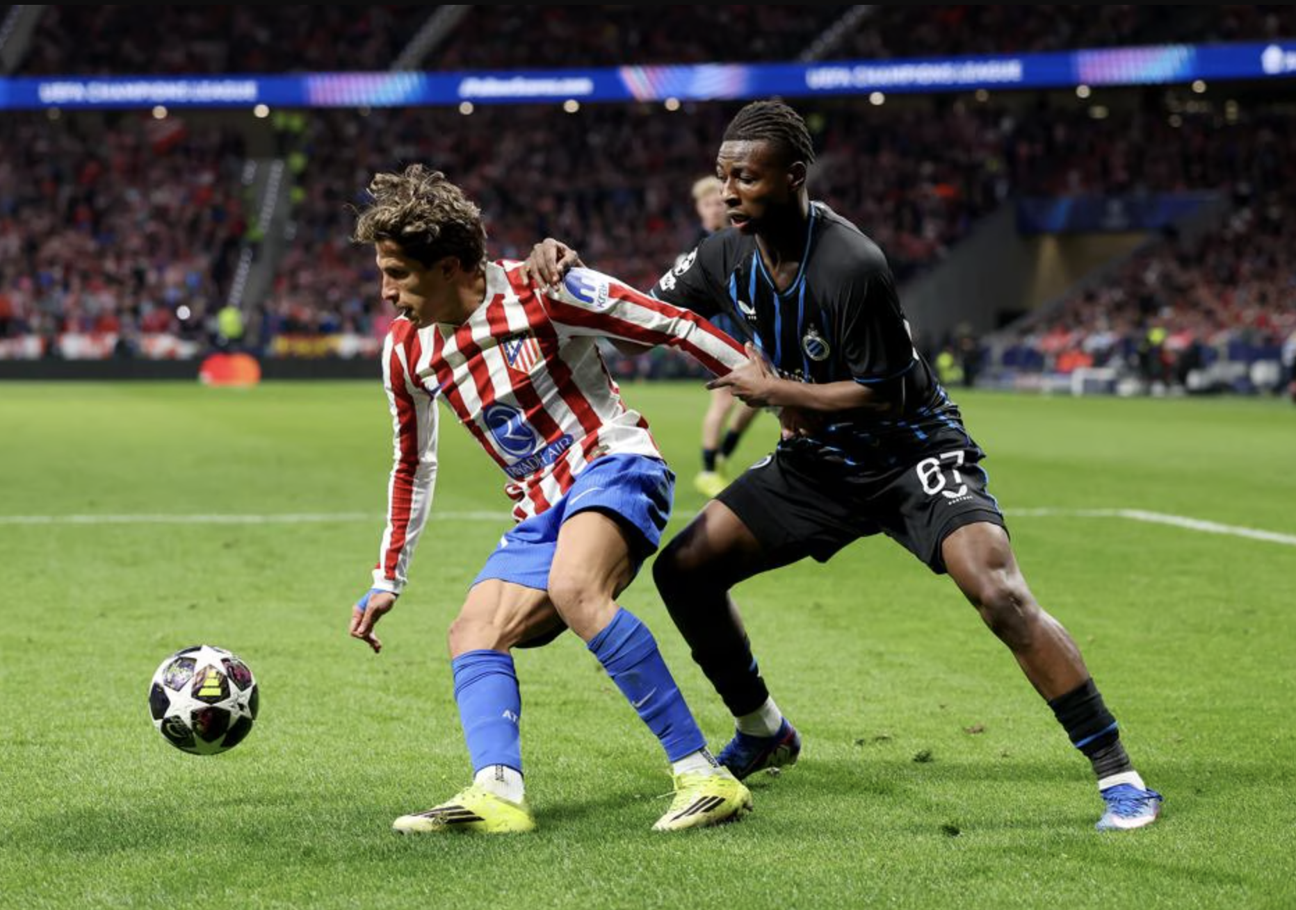 Sørloth thành người hùng, Atletico Madrid nhấn chìm Club Brugge vòng play-off Champions League - Ảnh 1.