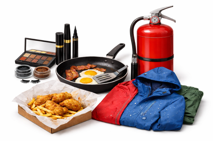 Ảnh minh họa một số sản phẩm dùng hóa chất vĩnh cửu. Nguồn: AI